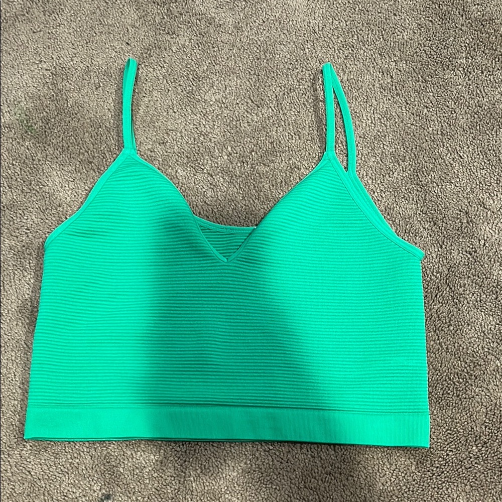 No Boundaries Green Crop Top